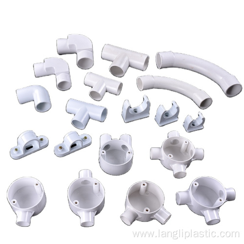 Full sizes Electrical Plastic White pipe pipe fitting